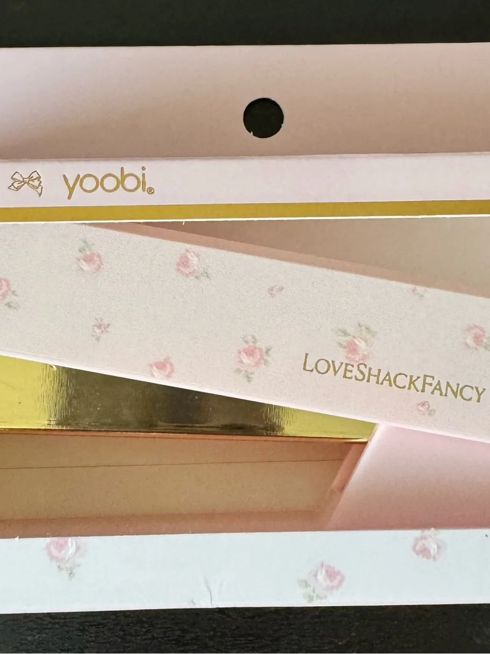 LoveShackFancy Pink Floral Stapler with Gold Accents